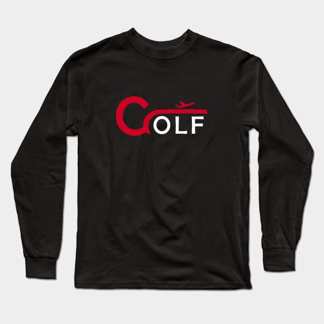 GOLF Aviation Phonetic Alphabet Pilot Airplane Long Sleeve T-Shirt by For HerHim